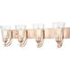 Natalie 4 Light 32 inch Modern Gold Vanity Light Wall Light
